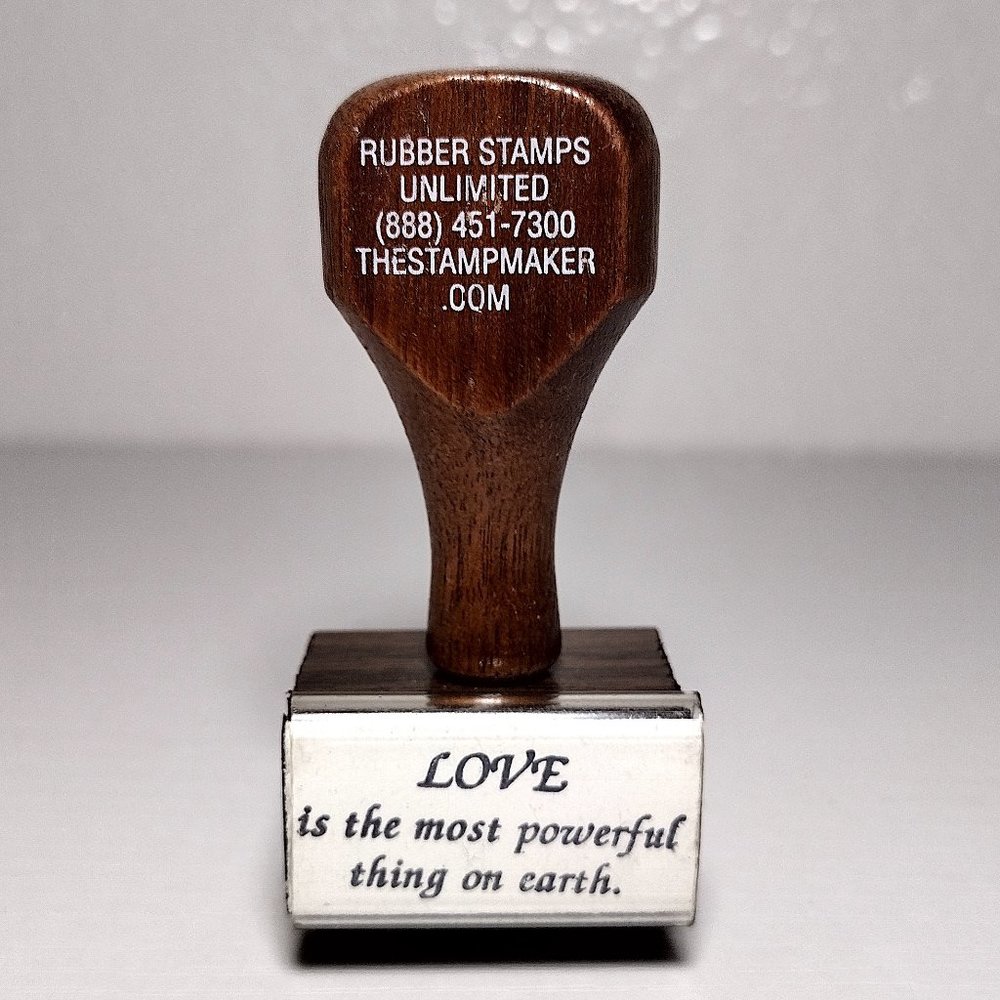 Rubber Stamp LOVE 3cm x 1.5cm by TheStampMaker